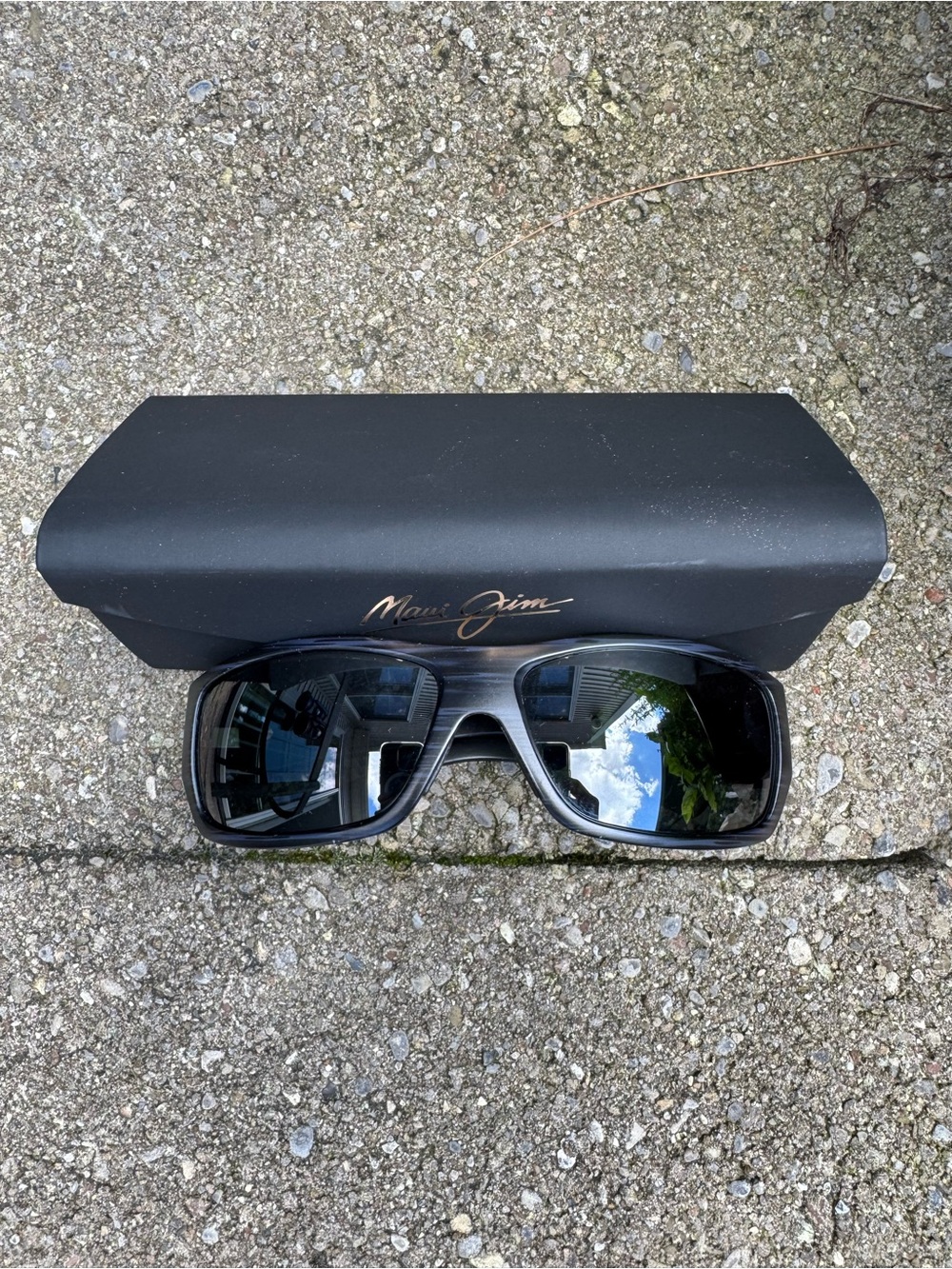 Maui Jim Black/Gray-blue Frame Sunglasses with Prescription Lenses